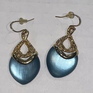 Alexis Bittar blue lucite earrings
